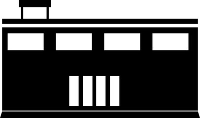 B&W factory icon in b&w color.