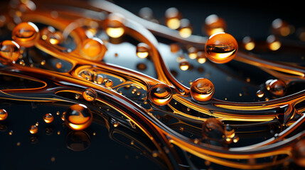 fluid oil liquid texture, bubble oil drops and swirls on a background.