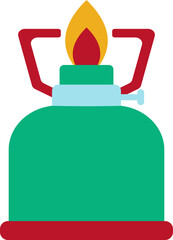 Isolated oil lamp icon.