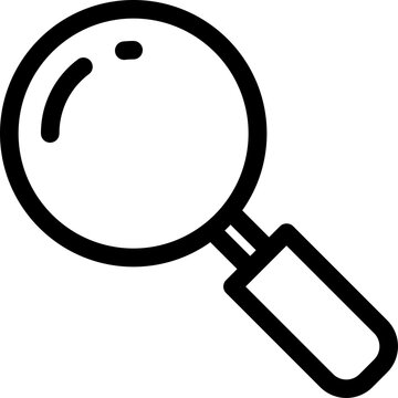 recommend clip art: Magnifying glass or search tool icon in line art.