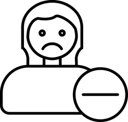 Remove friend icon or symbol in line art.