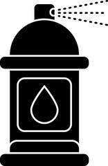 Glyph icon or symbol of spray bottle.