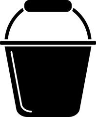 Isolated bucket in black color.   © Abdul Qaiyoom