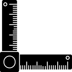 Flat style ruler icon or symbol.
