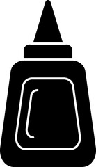 Flat style glue bottle icon.
