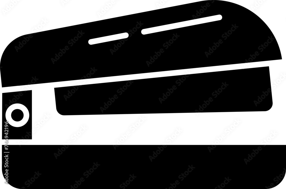 Wall mural Black stapler icon on white background. 