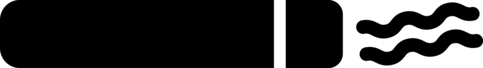 Illustration of black smoke icon