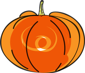 Isolated orange pumpkin icon.