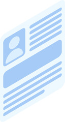 Illustration of biodata or resume icon.