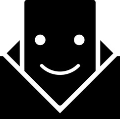 Flat style mail and envelope icon.