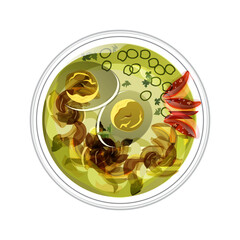 Indonesian traditional food soto ayam.