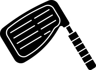 Golf stick glyph icon in flat style.