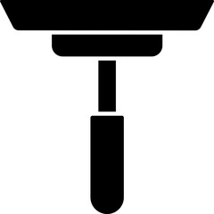 Flat style squeegee in black and white color.