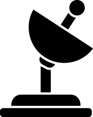 Illustration of black satellite icon.
