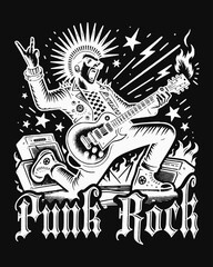 Punk Rock Vector Art, Illustration and Graphic