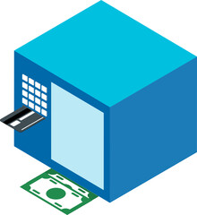 Digital locker icon or symbol in 3d.