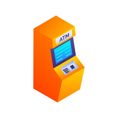 Illustration of a atm machine.