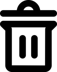 Delete icon in line art. Glyph sign or symbol.