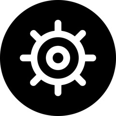 Obraz premium Flat style cogwheel icon or symbol.
