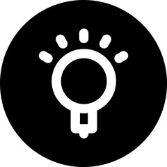 Illustration of bulb icon for idea concept.