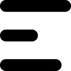 Hamburger menu icon in line art.