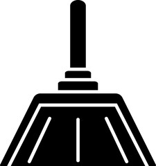 Glyph icon or symbol of Dust pan.
