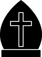 Obraz premium Isolated of pope icon in black color.