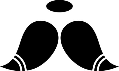 Isolated angel icon in flat style.