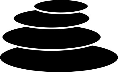 Illustration of zen glyph symbol or icon. 