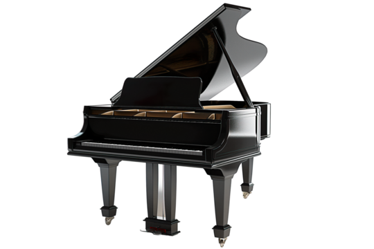 Black grand piano musical instrument