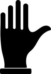 Flat style glove icon or symbol.