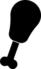 Roasted chicken icon in black color.