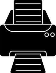 Isolated icon or symbol of a printer.