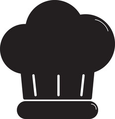 Chef hat icon or symbol in flat style.