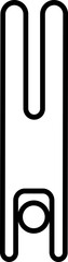 Obraz premium Character of a man handstands position.