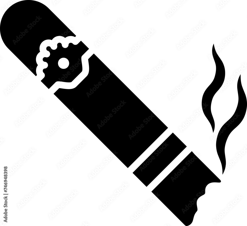 Canvas Prints cigarette icon or symbol in b&w color.