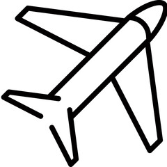 Isolated illustration of aeroplane icon or symbol.