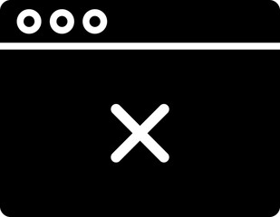 Obraz premium Close or delete browser window icon.