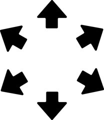 B&W illustration of expand icon.