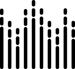 Frequency or equalizer icon in line art.