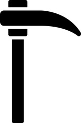 Pickaxe icon in black color.