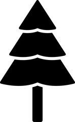 Christmas tree glyph icon.