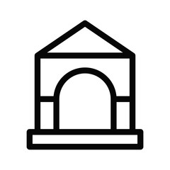Fototapeta premium Isolated tiny house icon in line art.