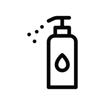 recommend clip art: Baby shampoo icon in line art.