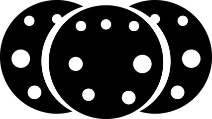 B&W cookies icon in flat style.