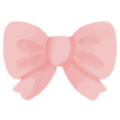 a pink bow on a transparent background