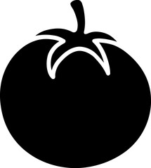 Tomato glyph icon in flat style.