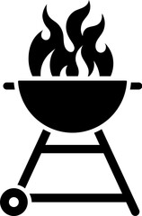 Barbeque icon in B&W color.