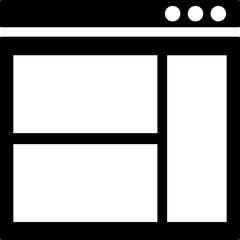 Webpage icon in b&w color.