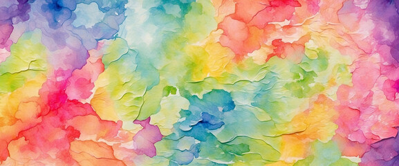 watercolor abstract background shows alluring and enchanting rainbow colors